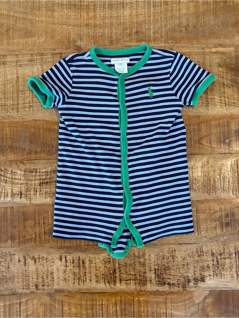 Ralph Lauren Short Sleeve Snap Button Romper